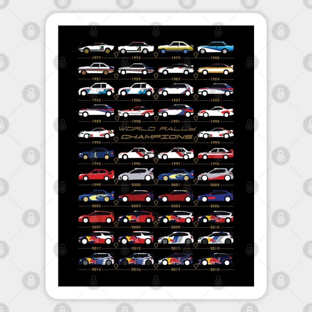 World Rally Aces Magnet by AutomotiveArt